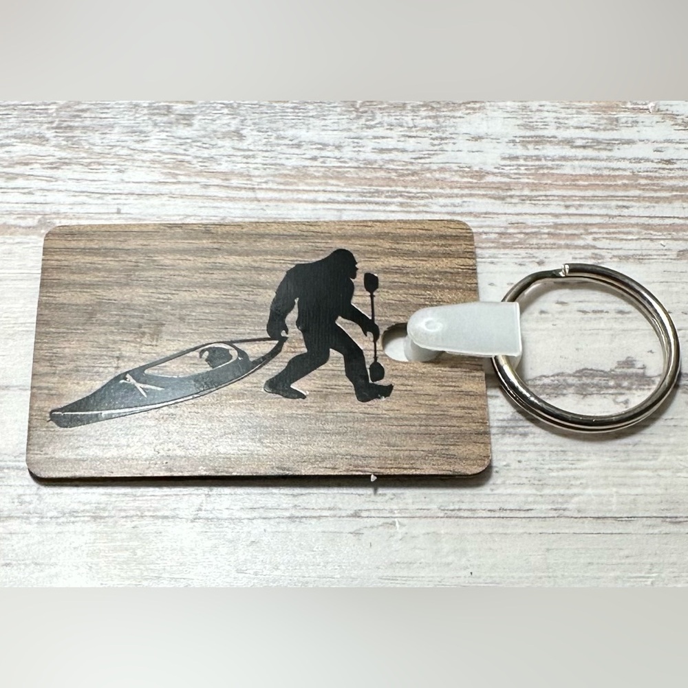 Bigfoot kayak keychain
